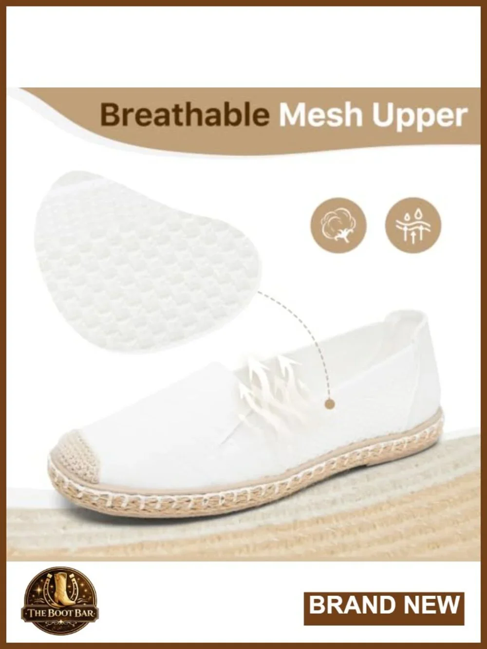 Women's Espadrilles Flats Slip On Breathable Lightweight Foldable Non-Slip